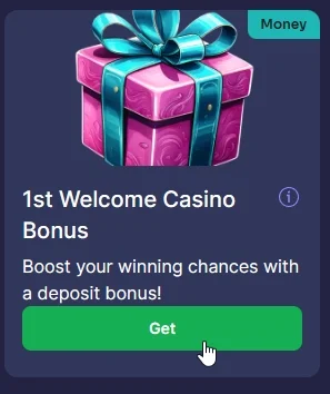 Bino Bet Welcome bonus in the player's profile
